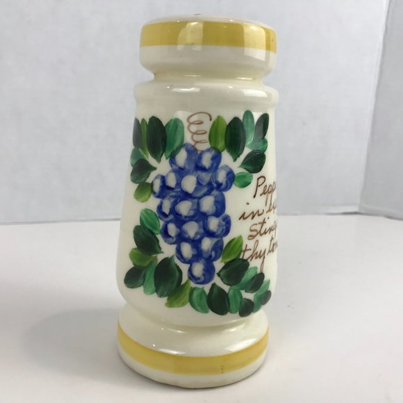 Antique Pepper Shaker with saying on front - Picture 3 of 7